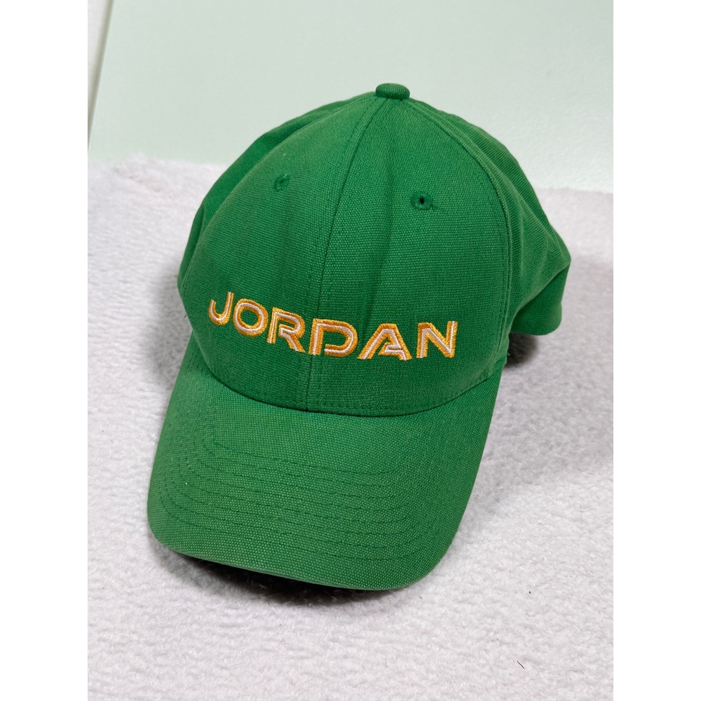 Vintage Nike Air Jordan Flexfit Hat Cap Green Yellow Jumpman Logo Embroidered